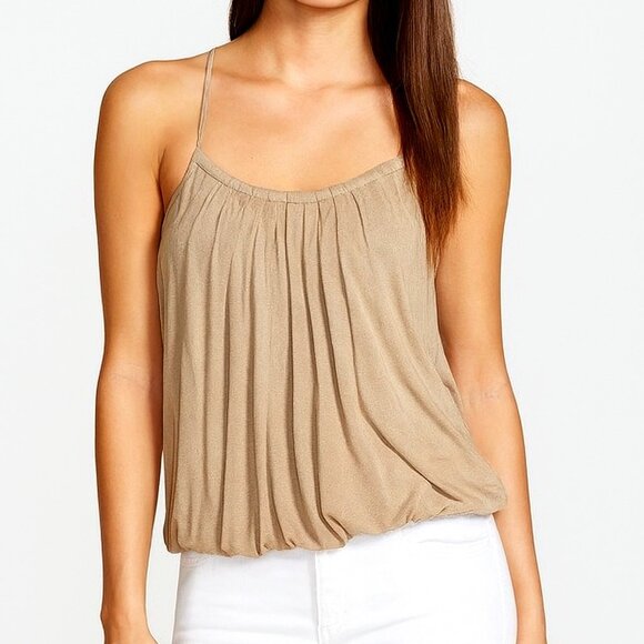 To The Max Crop Cami Adjustable Spaghetti Straps Brown Large EUC - Picture 1 of 9